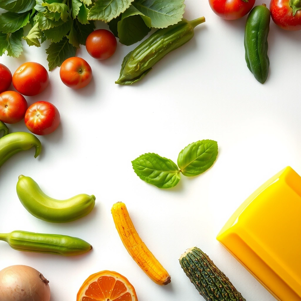 Frische Zutaten für einehafte Ernährung